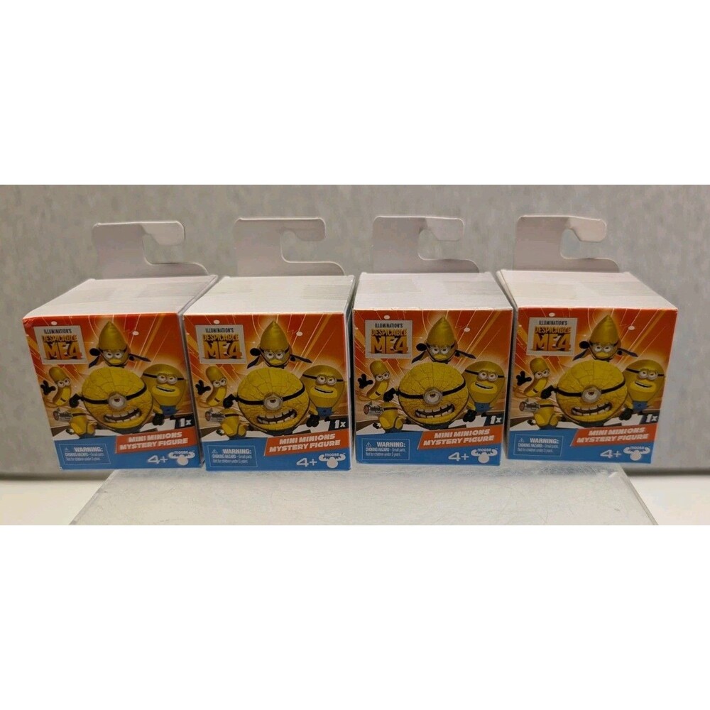Lot Of 4 Despicable Me 4 Mini Minions Mystery Figure Series 1 Figure NEW Sealed